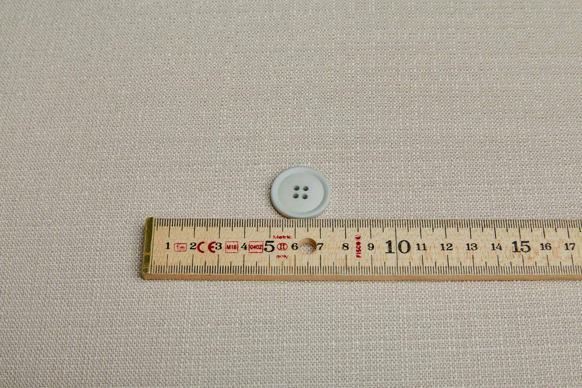 Vintage Round Glacier Grey Button - 2.4cm, image 2 of 3