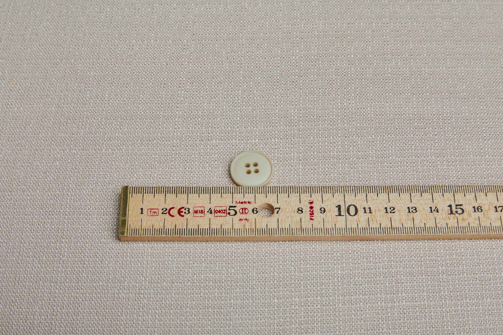 Simple Vintage Round Button in Parchment - 2cm, image 2 of 3