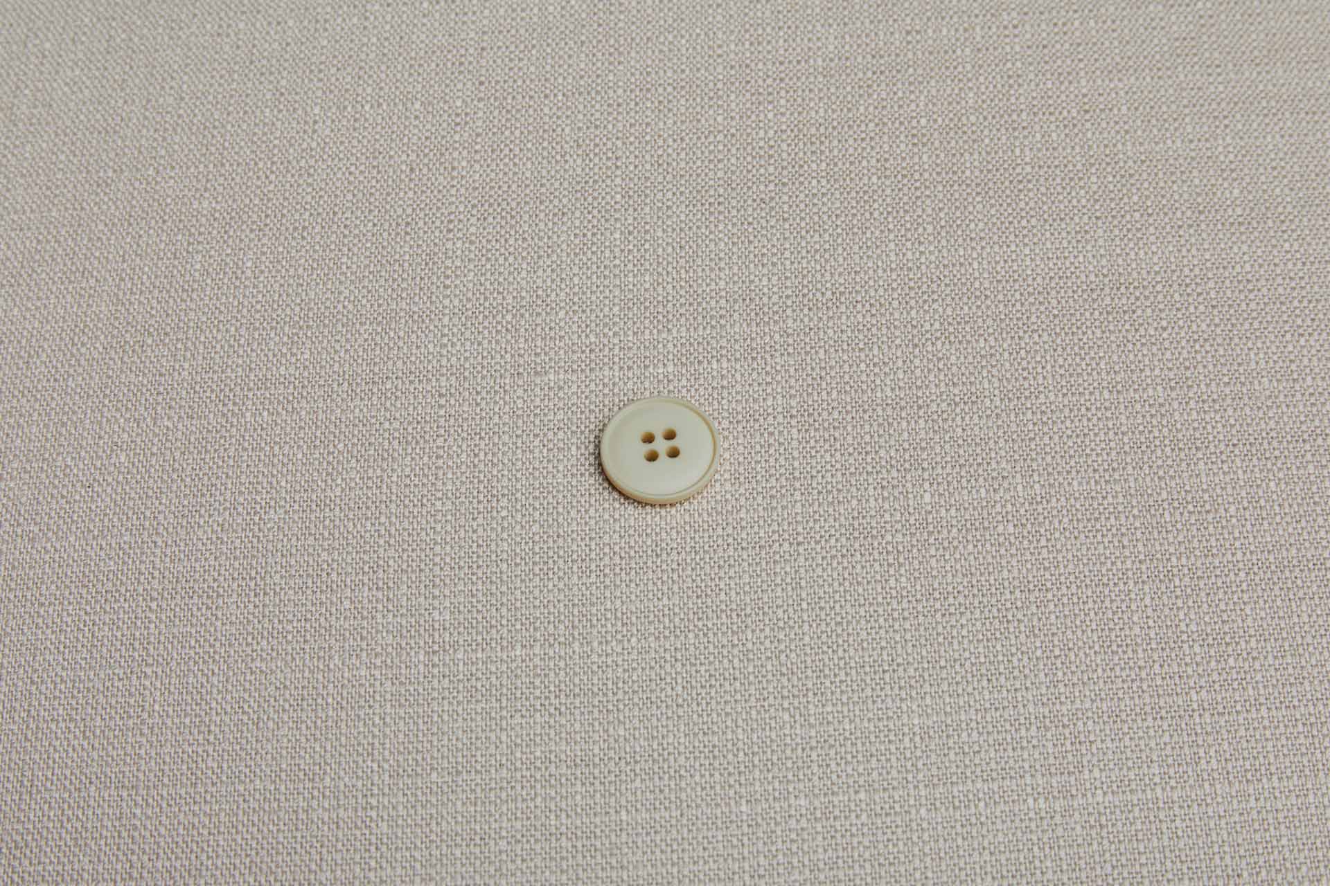 Simple Vintage Round Button in Parchment - 2cm, image 3 of 3