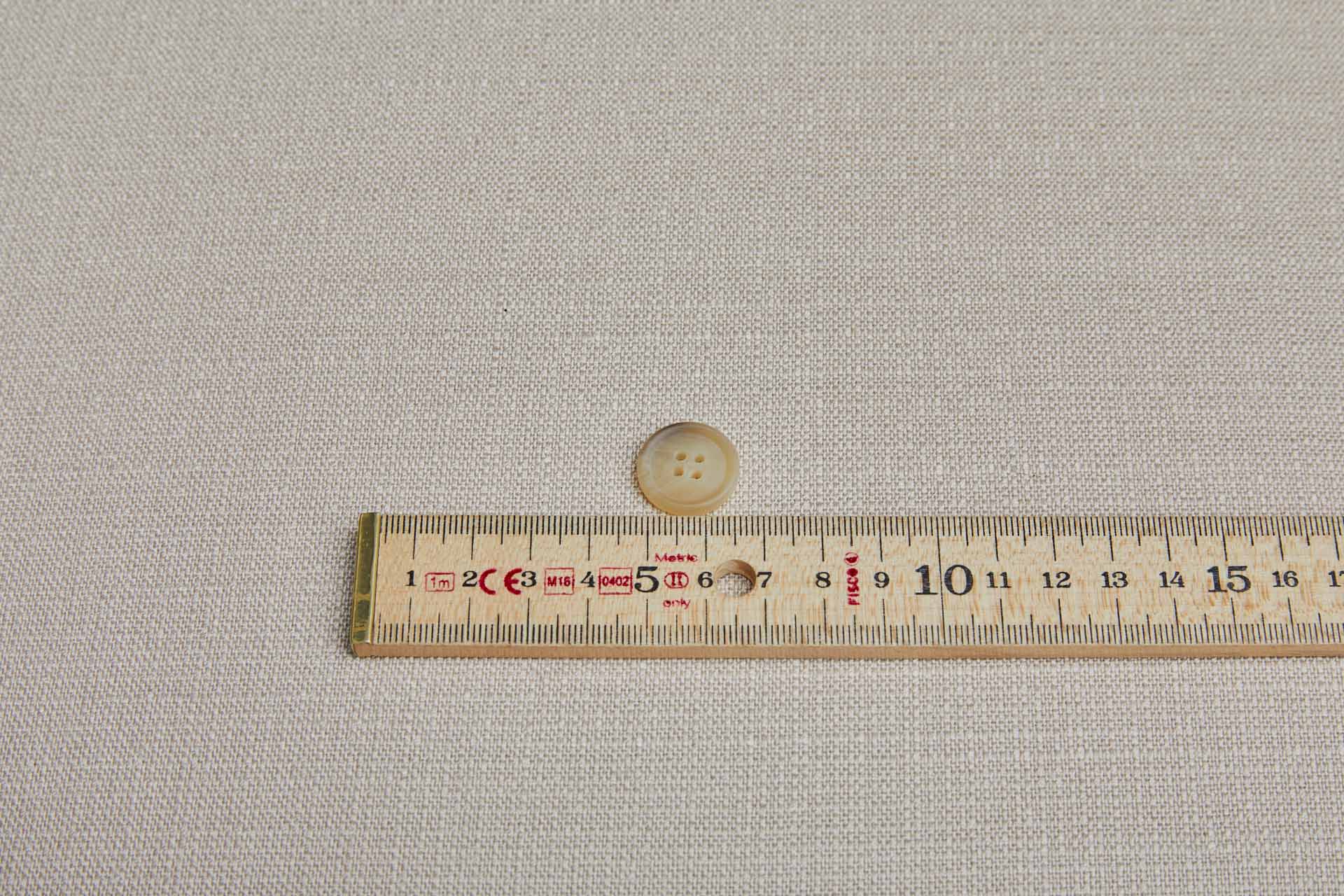 Round Sand and Brownish Grey "Faux Horn" Button - 1.8cm, image 3 of 3