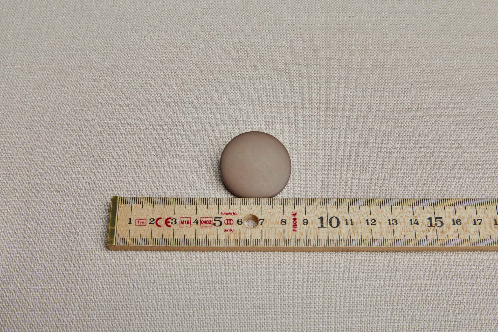 Set of 9 Large Vintage Round Dull Brown Shank Button - 3.4cm, image 2 of 3