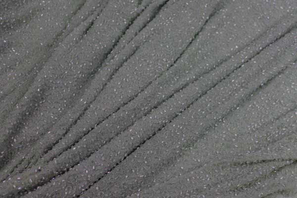 Beaded Silk Chiffon - Grey Mauve with Clear Beads - 0.5m Piece fabric, image 3 of 4