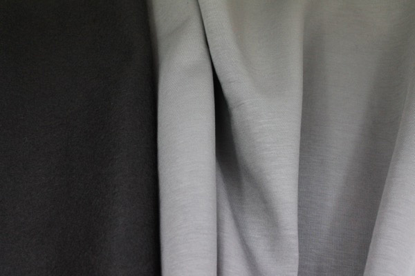 Woolen Bonded Jersey - Slate Grey/Black fabric, image 6 of 7