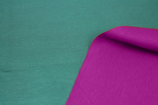 Bonded Jersey - Deep Magenta/Teal - Scrap 0.2m Piece fabric, image 5 of 7