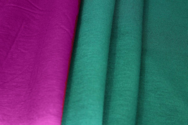 Bonded Jersey - Deep Magenta/Teal - Scrap 0.2m Piece fabric, image 2 of 7