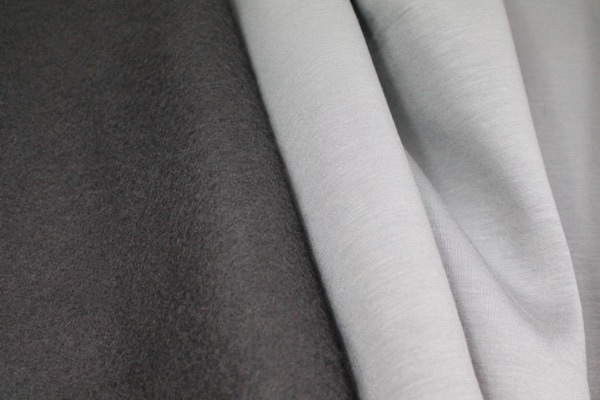 Woolen Bonded Jersey - Slate Grey/Black fabric, image 2 of 7