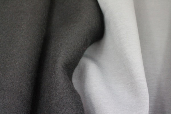 Woolen Bonded Jersey - Slate Grey/Black fabric, image 3 of 7