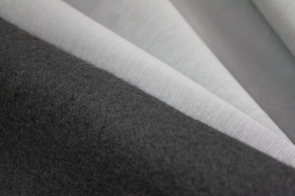 Woolen Bonded Jersey - Slate Grey/Black fabric, image 5 of 7