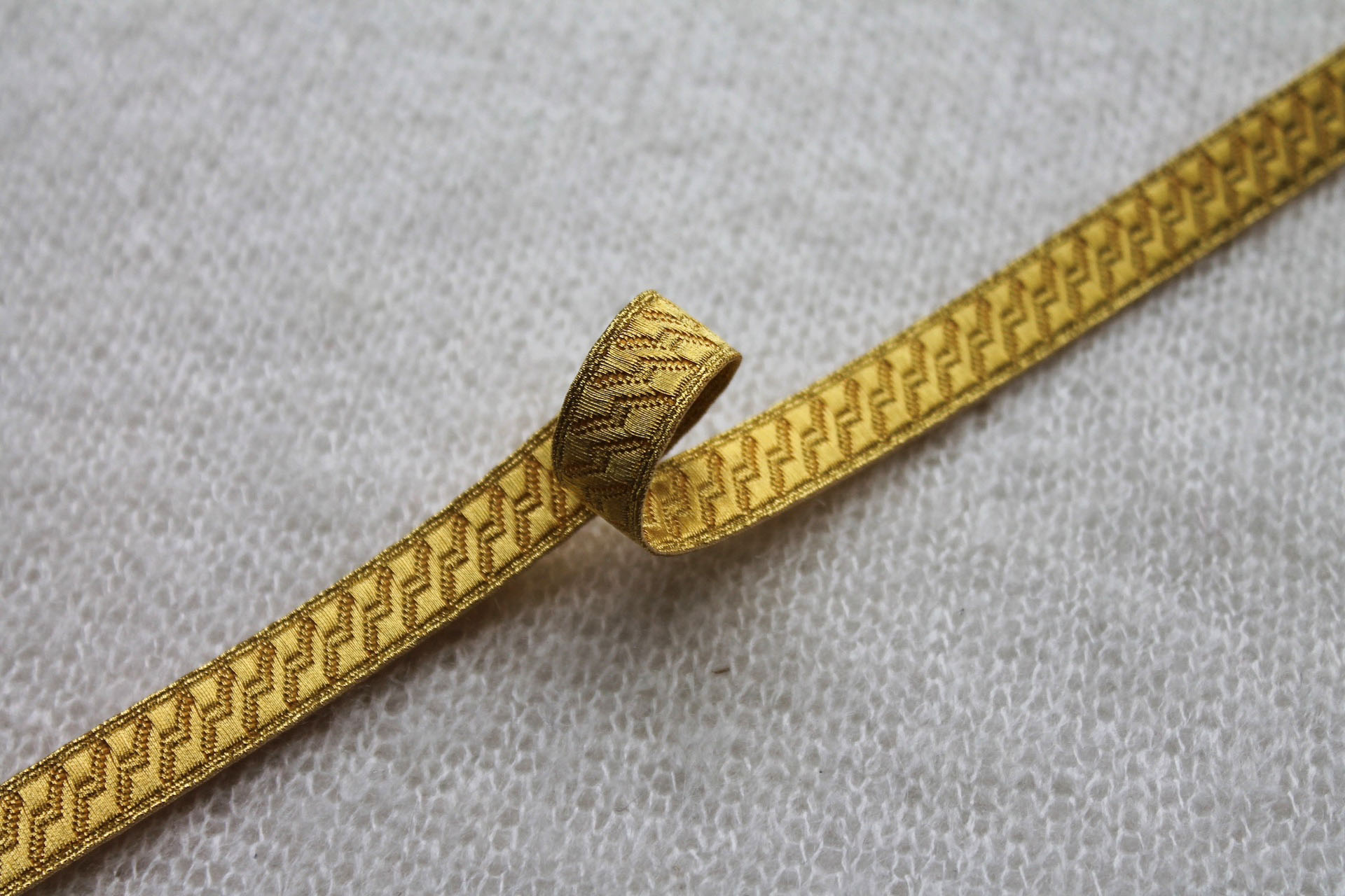 Gold "Guards Lace" Braid with Geometric Design - Small trim, image 3 of 4