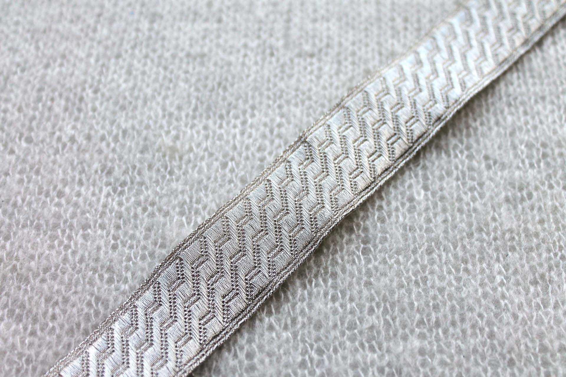 Silver "Guards Lace" Braid with Geometric Design - Large trim