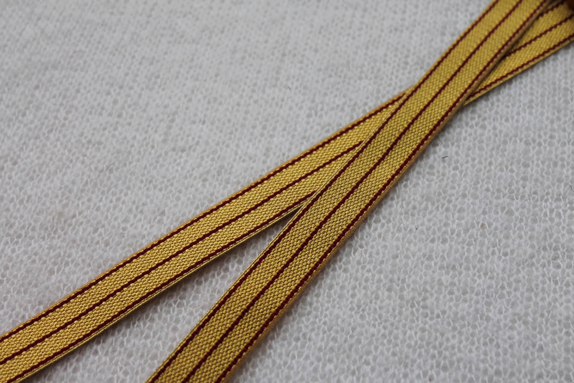 Gold Military Style Braid with Red Stripes trim, image 2 of 4