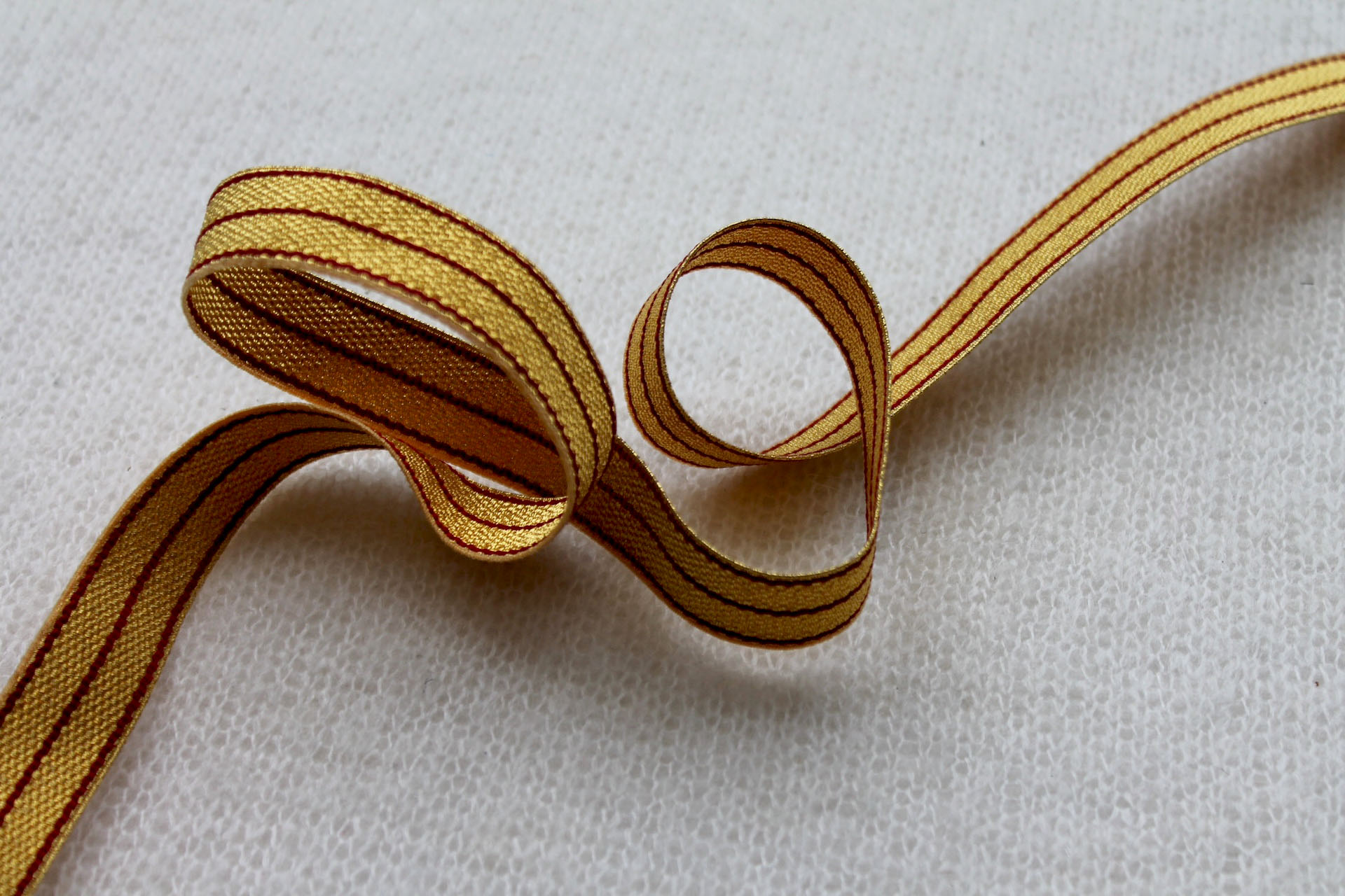 Gold Military Style Braid with Red Stripes trim, image 4 of 4