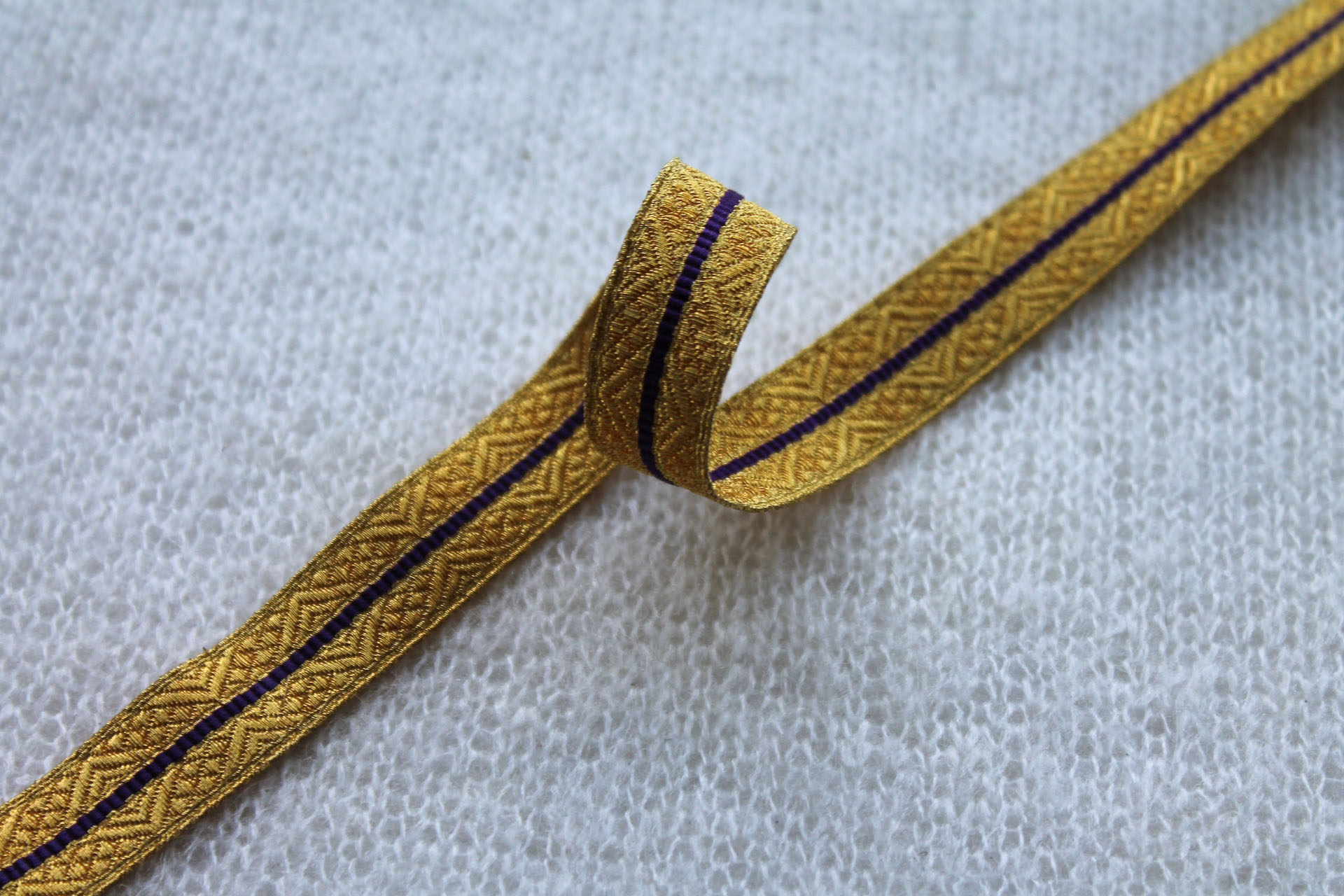 Gold "Guards Lace" Braid with Purple Stripe trim, image 2 of 4