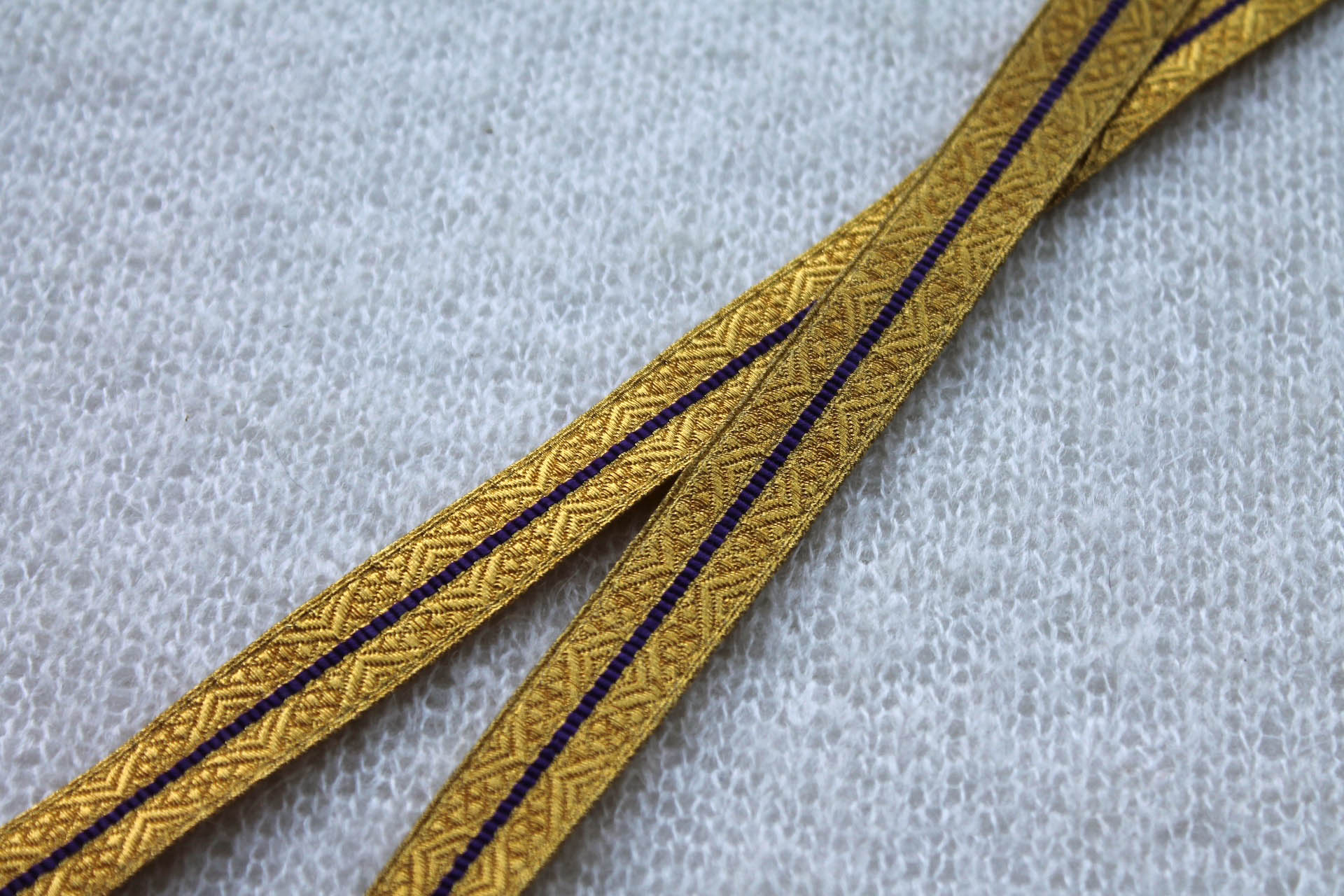Gold "Guards Lace" Braid with Purple Stripe trim, image 3 of 4