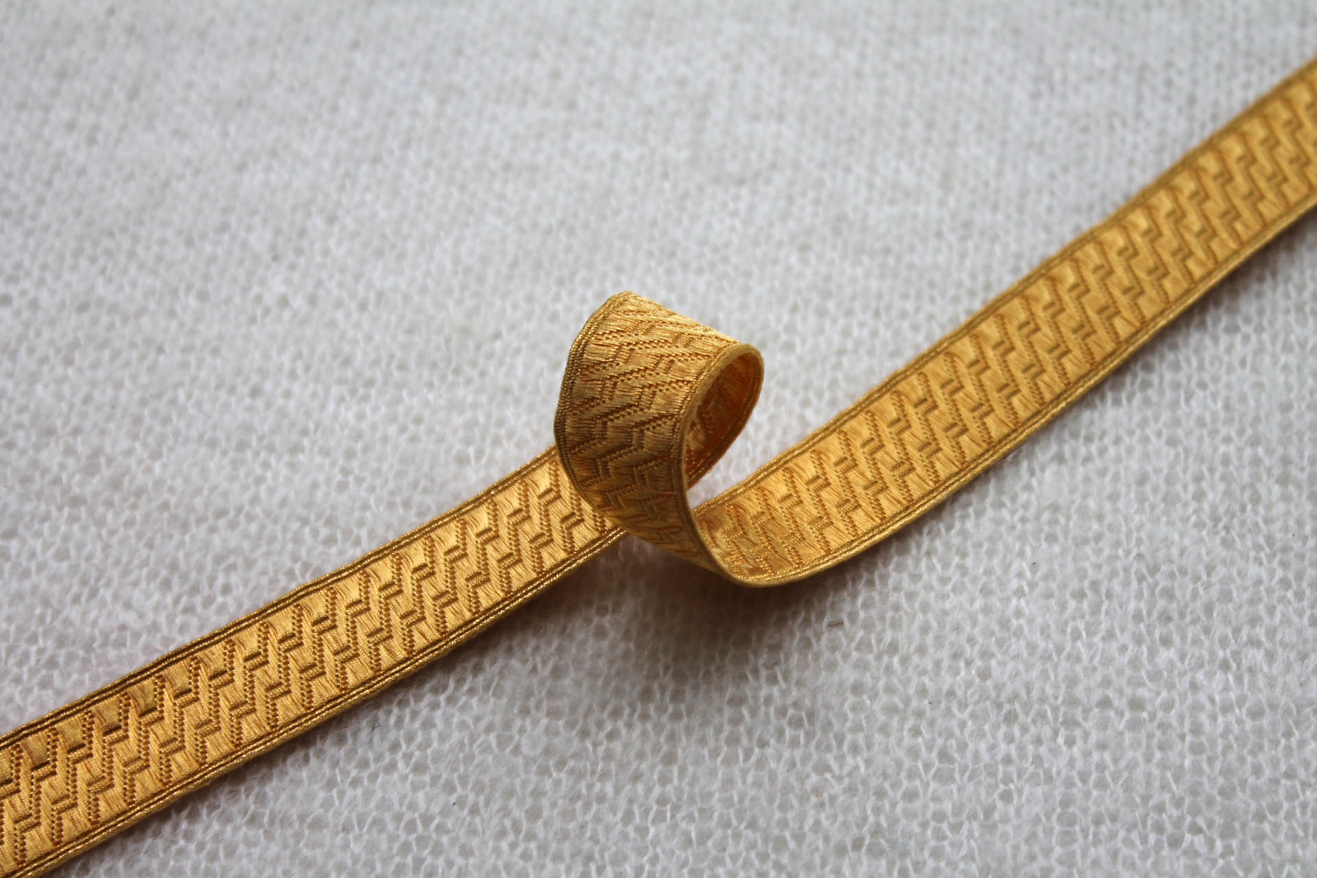 Warm Gold "Guards Lace" Braid with Geometric Design - Medium trim, image 2 of 5
