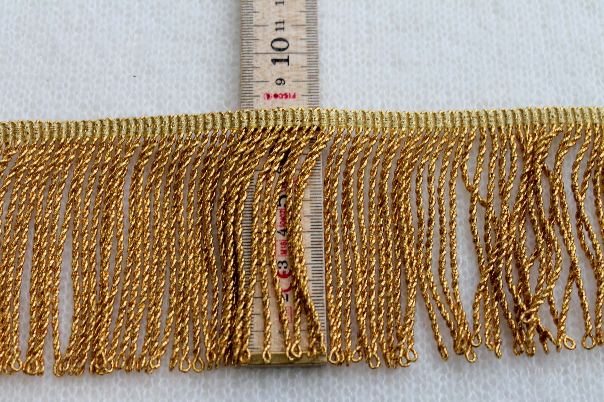 Warm Gold Mylar Fringe - 8cm trim, image 4 of 4