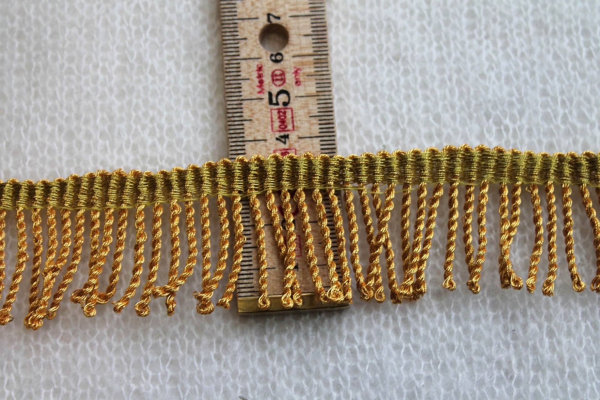 Orange Gold Mylar Fringe - 3.5cm trim, image 2 of 4