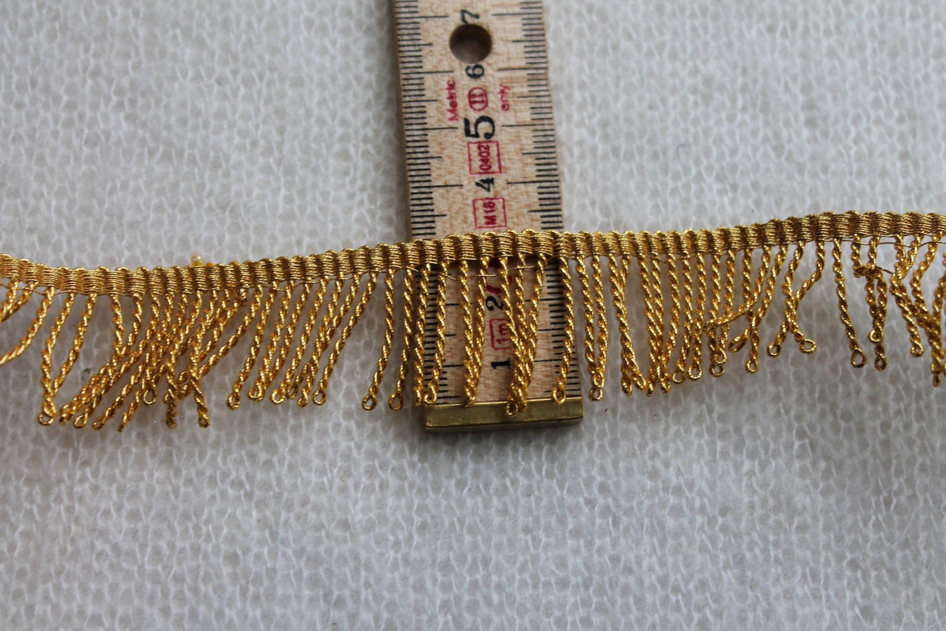 Yellow Gold Mylar Fringe - 2.5cm trim, image 4 of 4