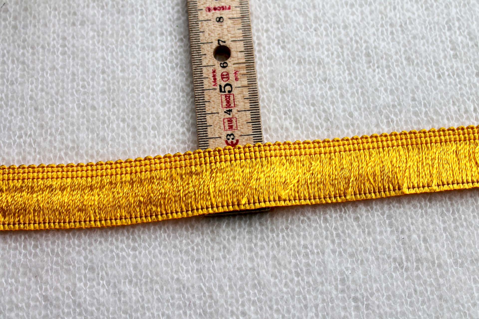 Yellow Viscose Fringe - 2.5cm trim, image 4 of 4
