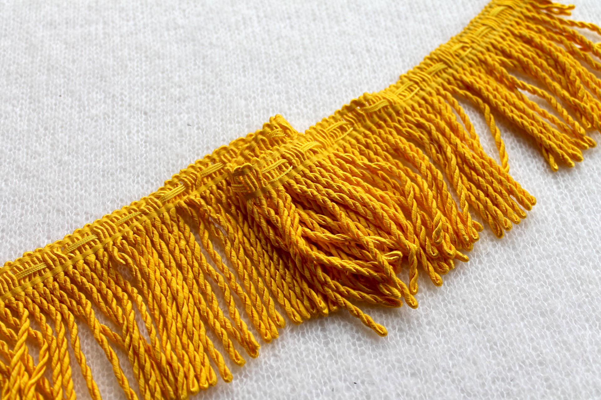 Yellow Viscose Fringe - 9cm trim, image 2 of 3
