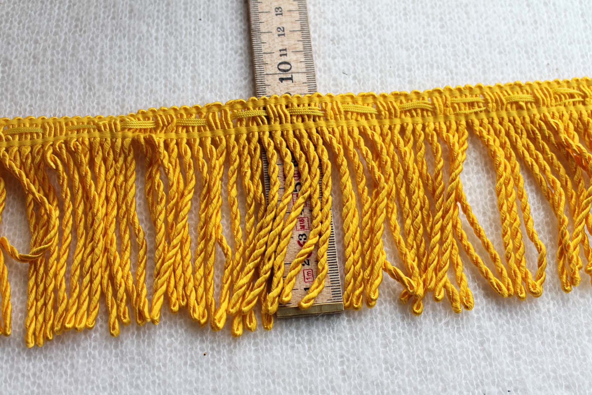 Yellow Viscose Fringe - 9cm trim, image 3 of 3