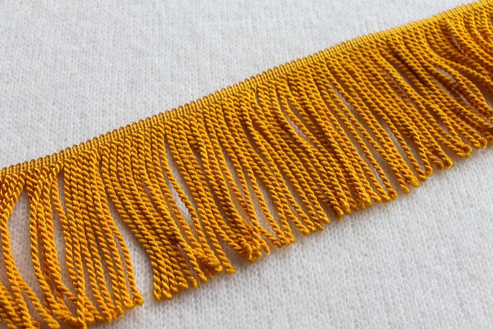 Yellow Viscose Fringe - 10cm - 1.95m piece trim