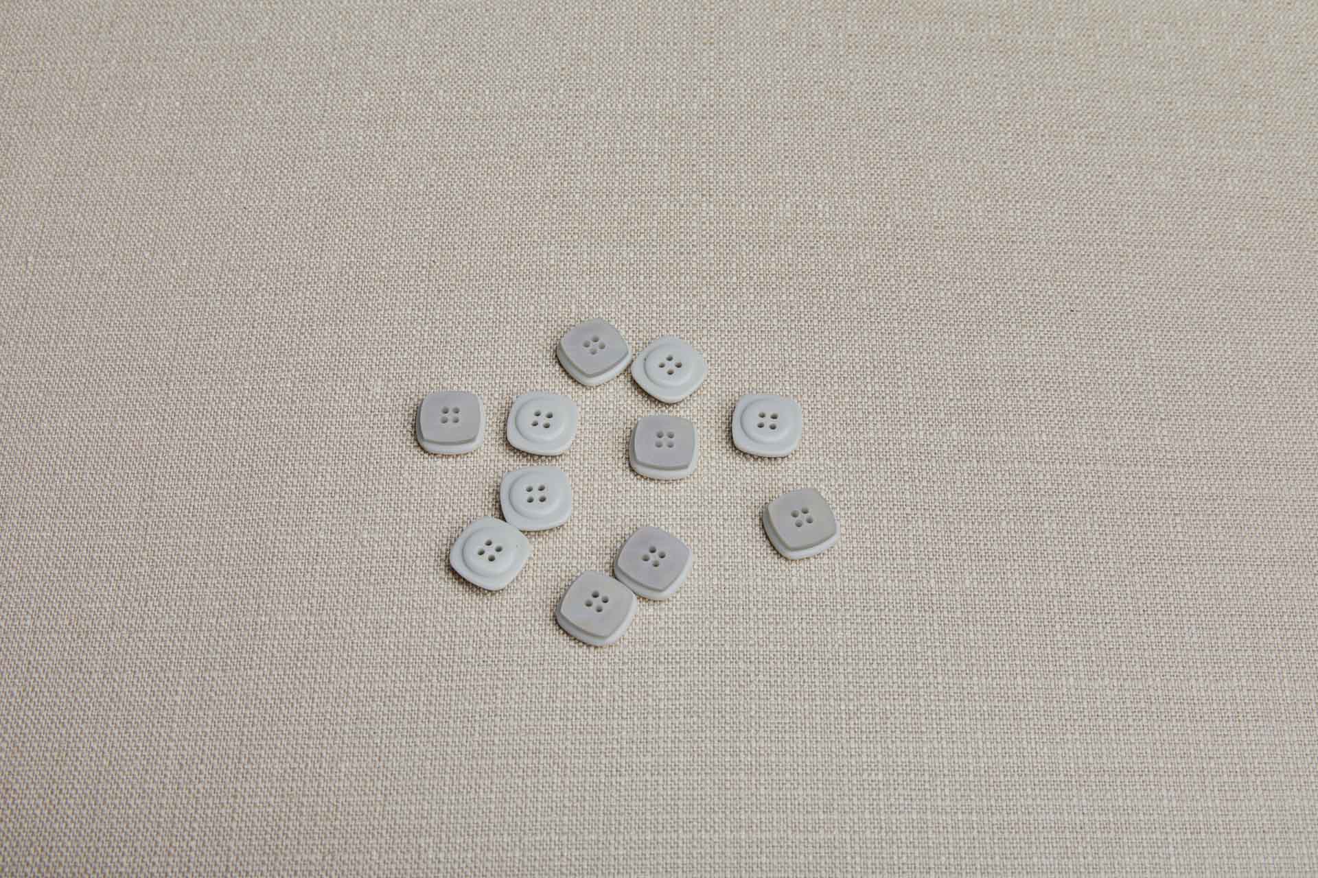 Iridescent Grey Square Button - 1.5cm, image 4 of 4