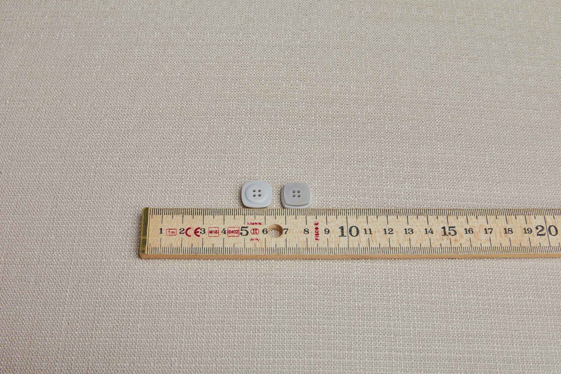 Iridescent Grey Square Button - 1.5cm, image 2 of 4
