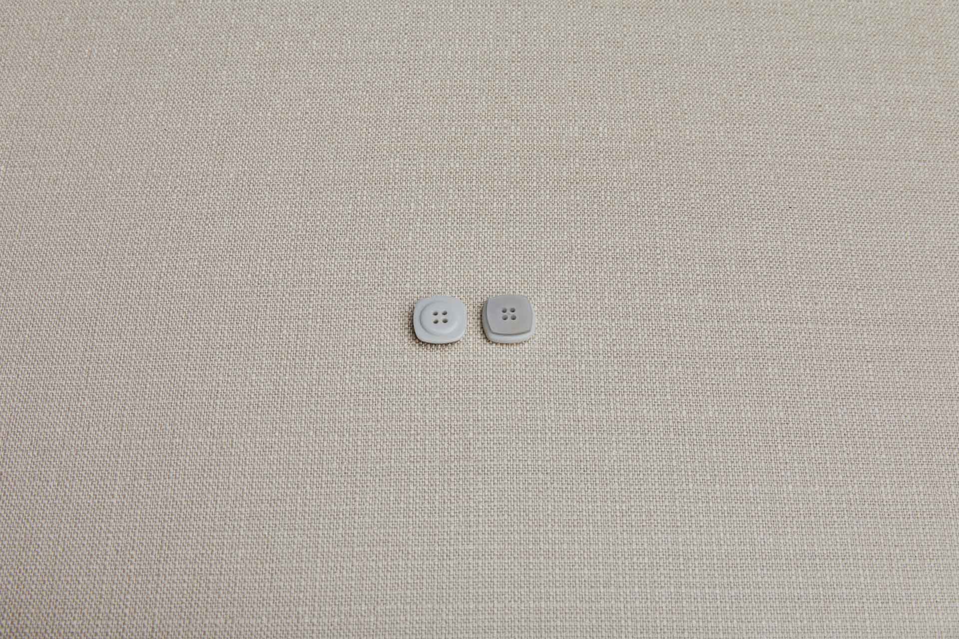 Iridescent Grey Square Button - 1.5cm, image 3 of 4