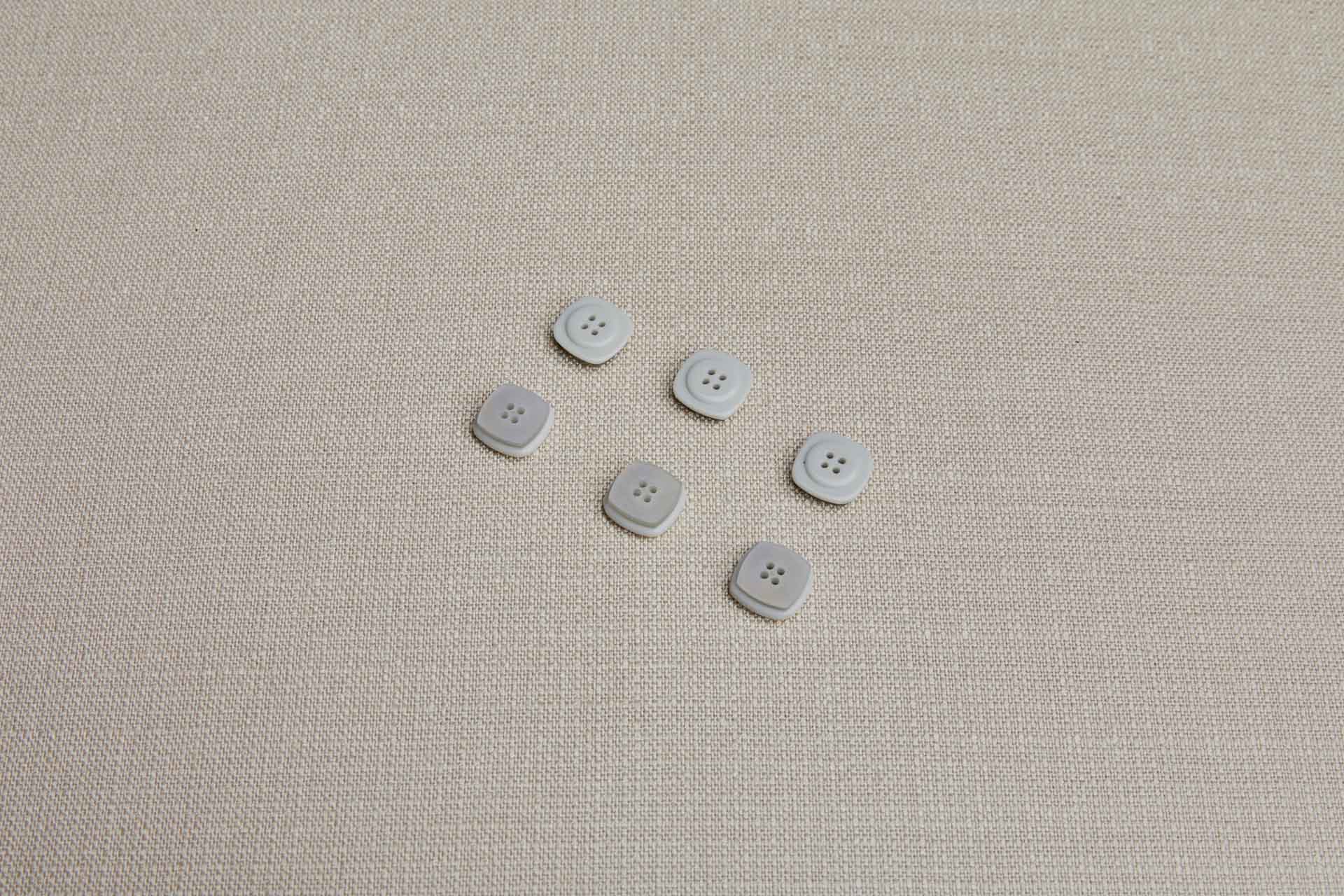 Iridescent Grey Square Button - 1.5cm