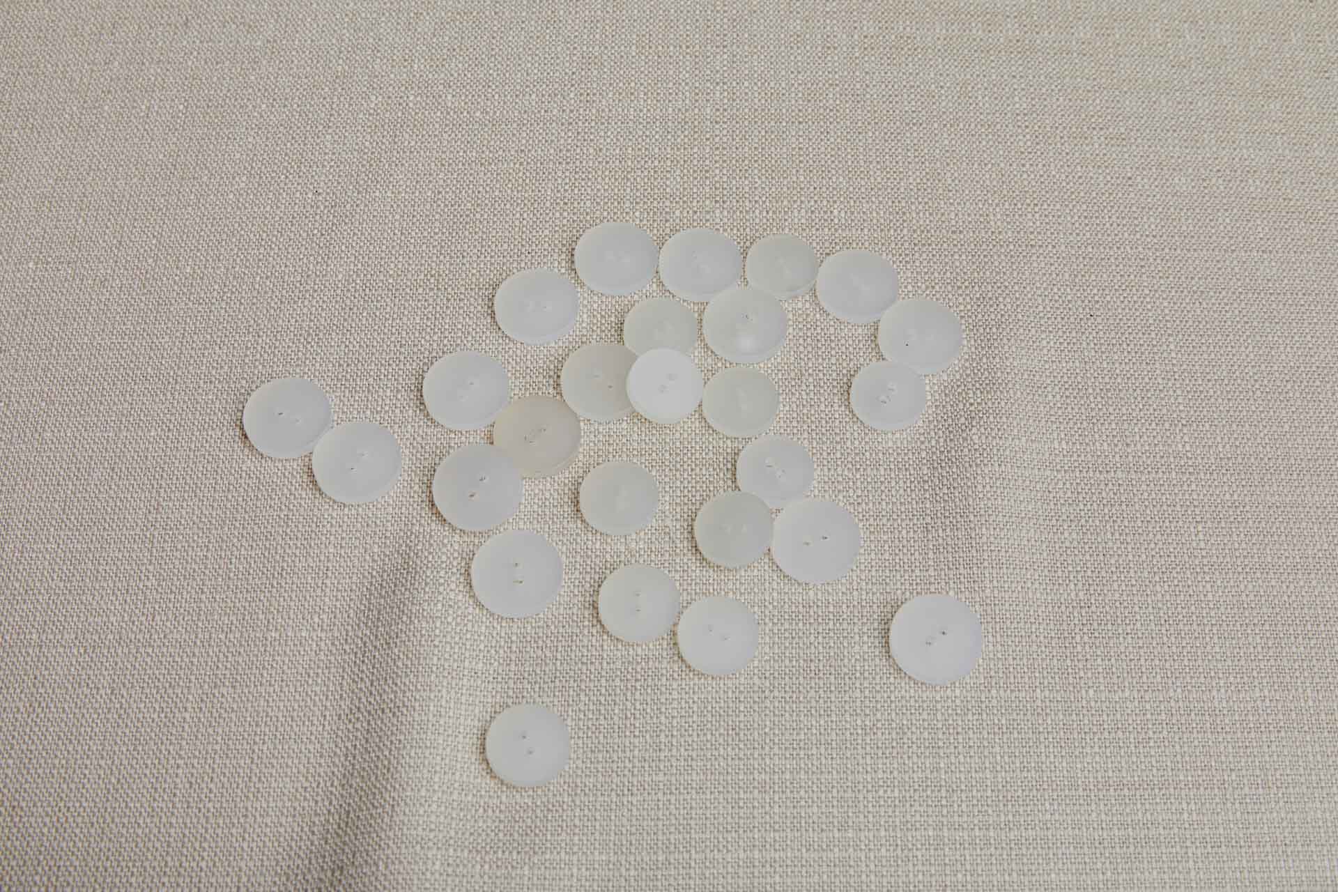 Semi-transparent Ivory Resin Button - 1.5cm