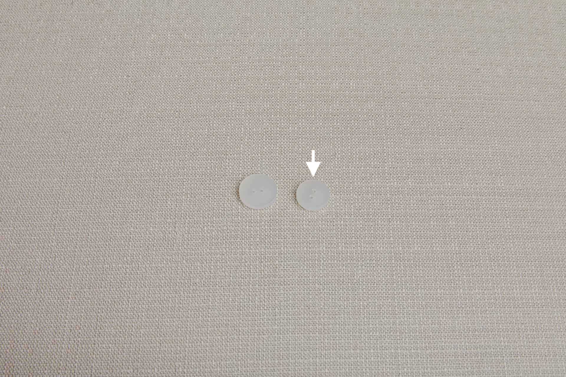 Semi-transparent Ivory Resin Button - 1.5cm, image 2 of 3