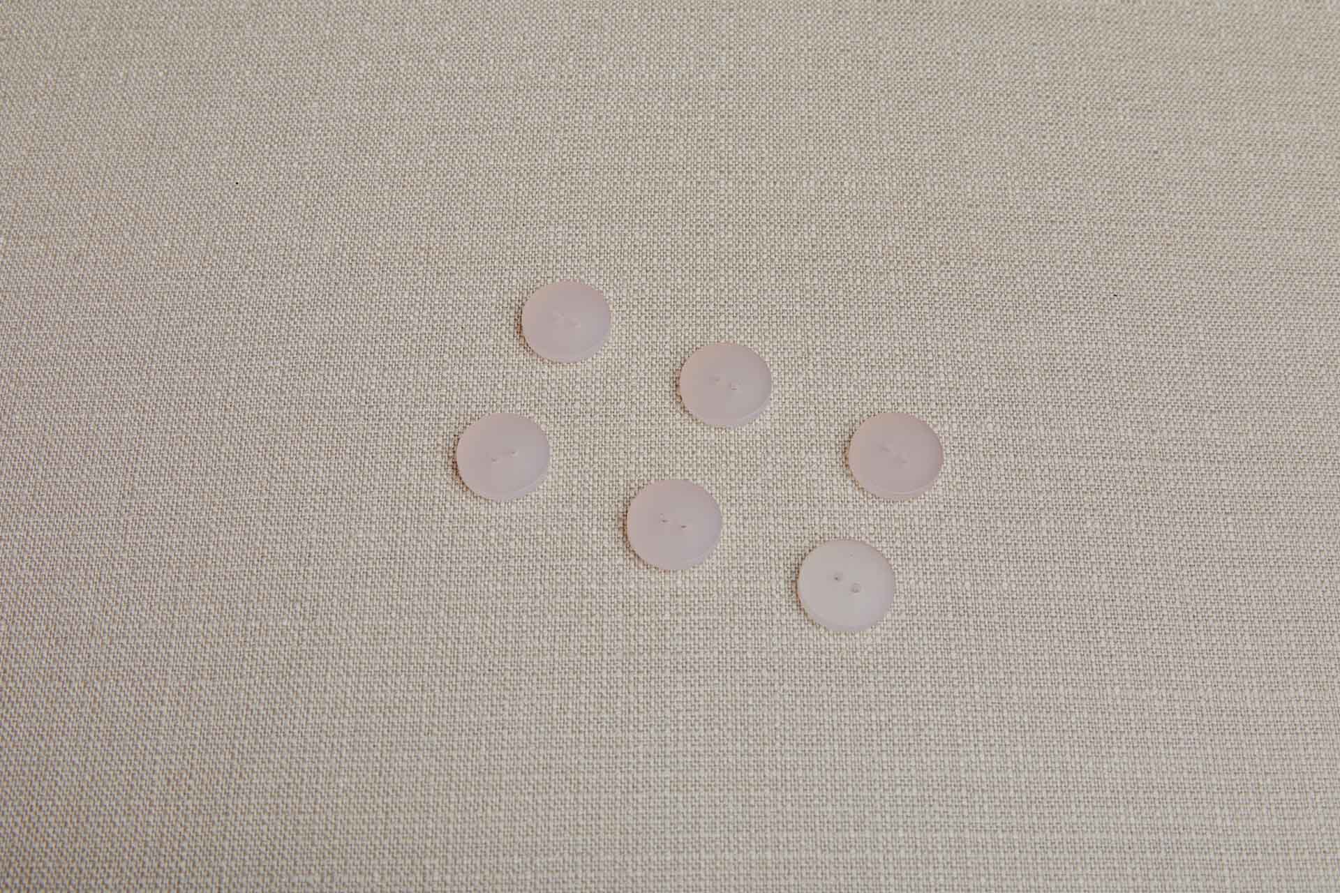 Semi-transparent Pale Pink Resin Button - 1.9cm, image 2 of 4