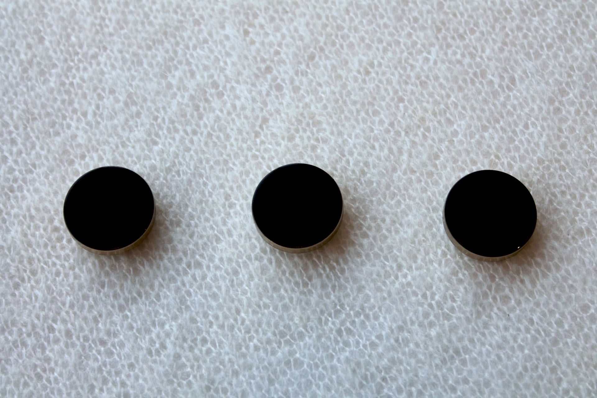 Gold Plastic Button with Black Resin Inlay - 2.6cm, image 3 of 4