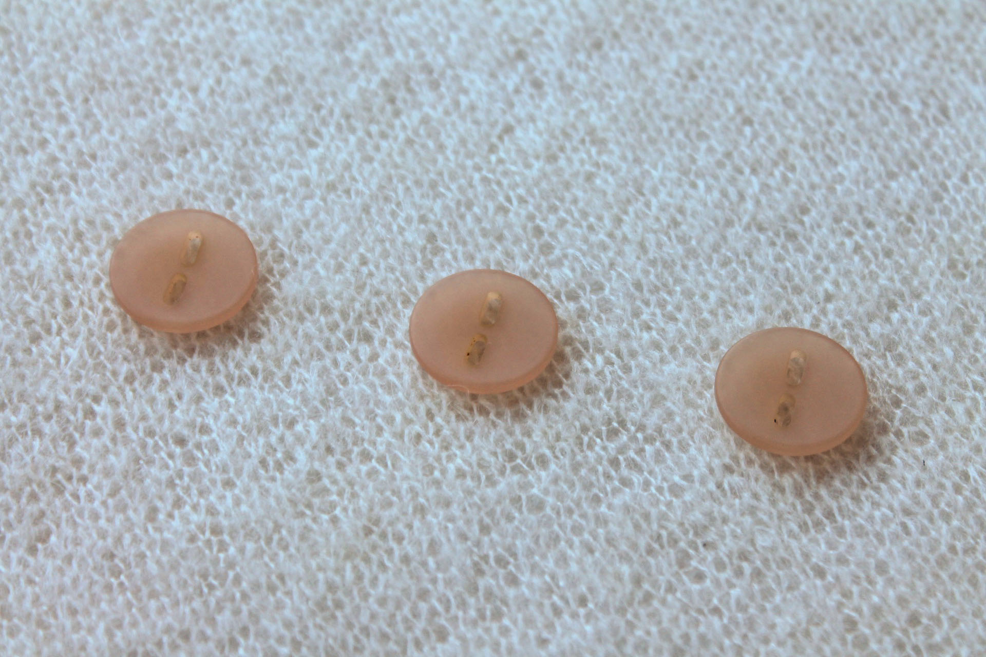 Peach Rose Frosted Acrylic Button - 2.5cm