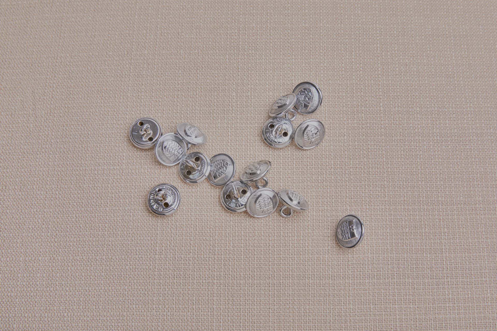 Reproduction Silver Metal Uniform Button - Small