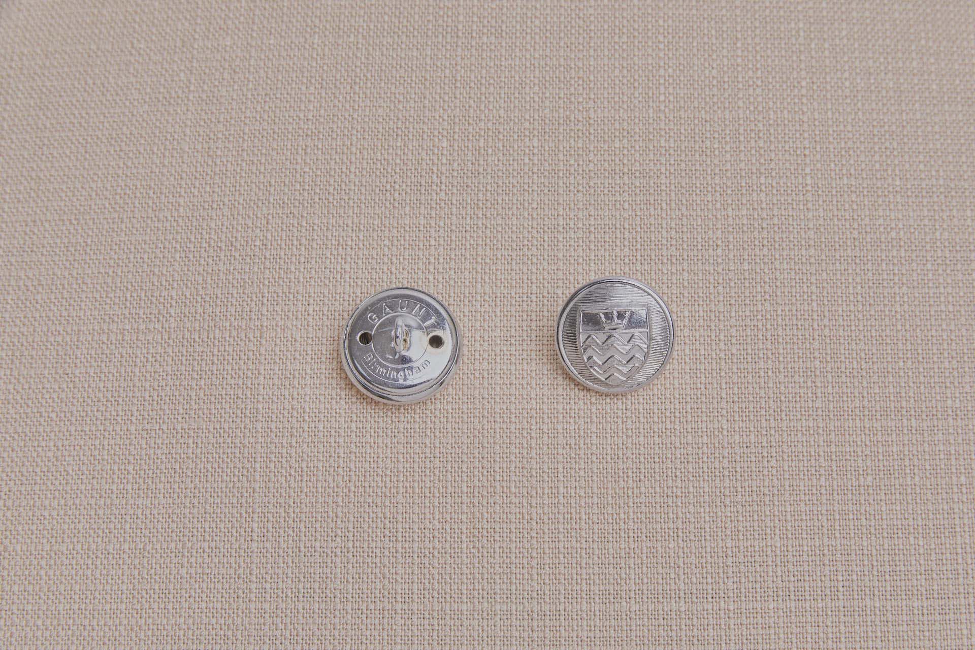Reproduction Silver Metal Uniform Button - Large, image 2 of 3