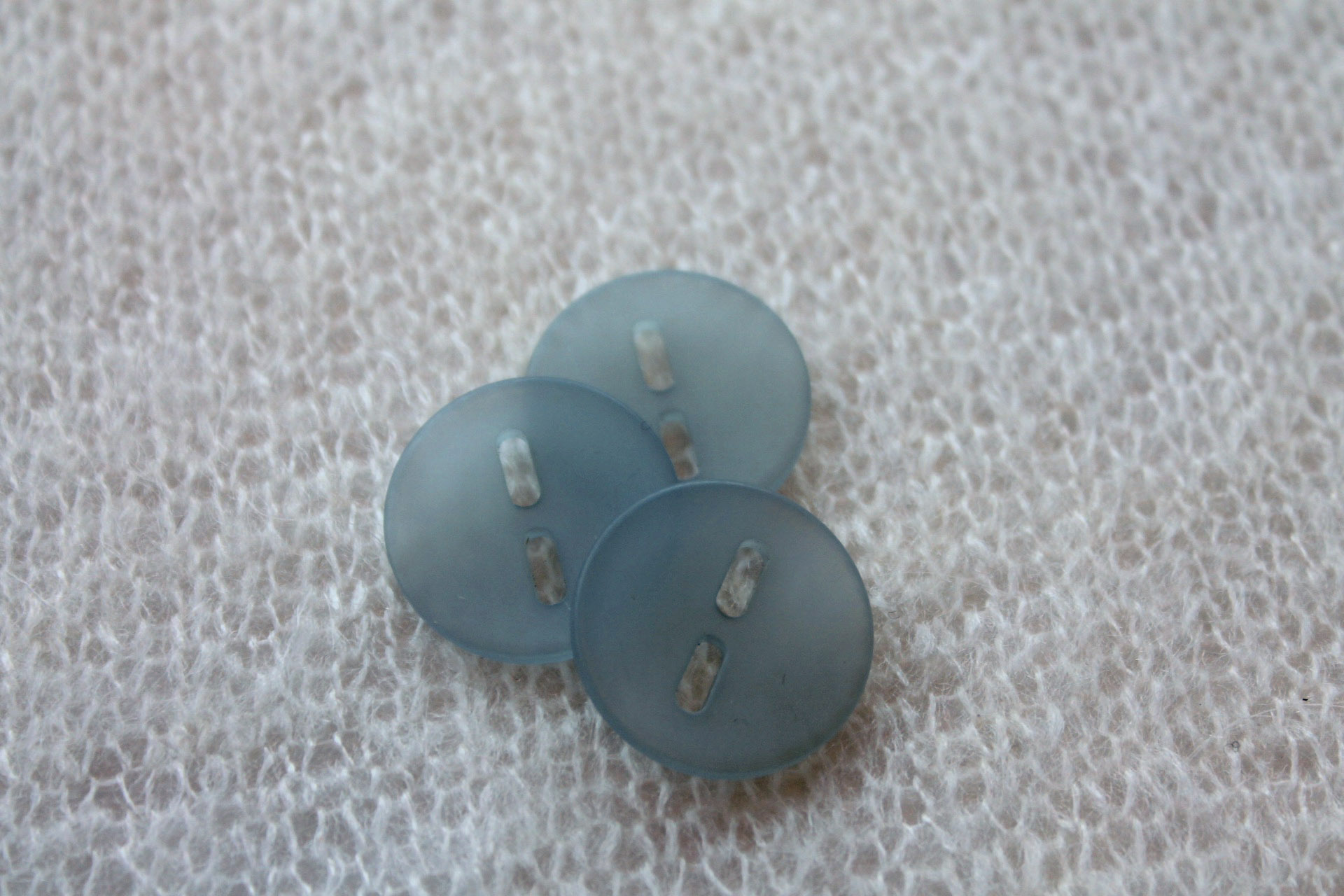Dusty Blue Frosted Acrylic Button - 2.5cm, image 3 of 3