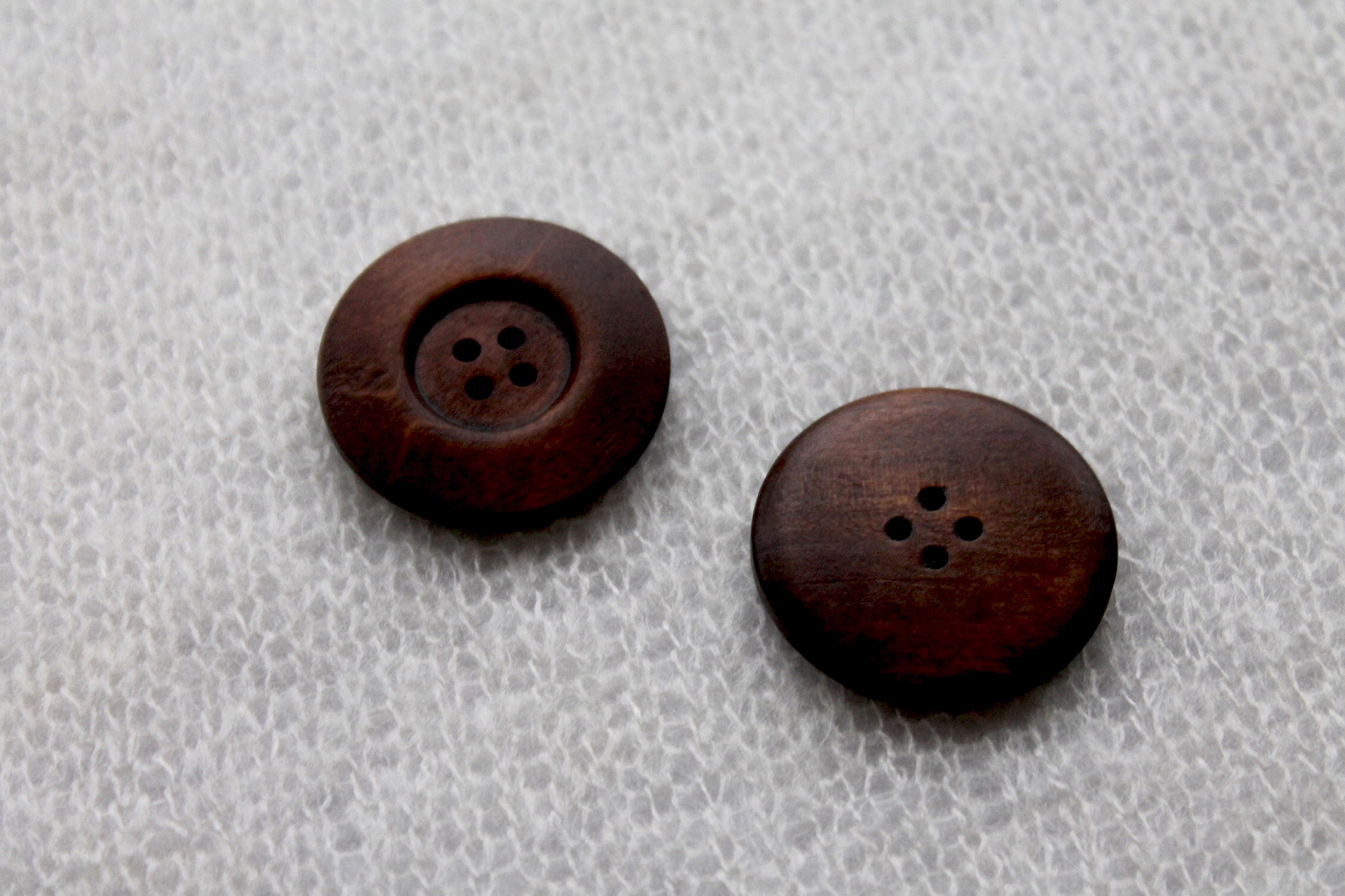 Vintage Wooden Button in Brown - 3.2cm, image 4 of 5