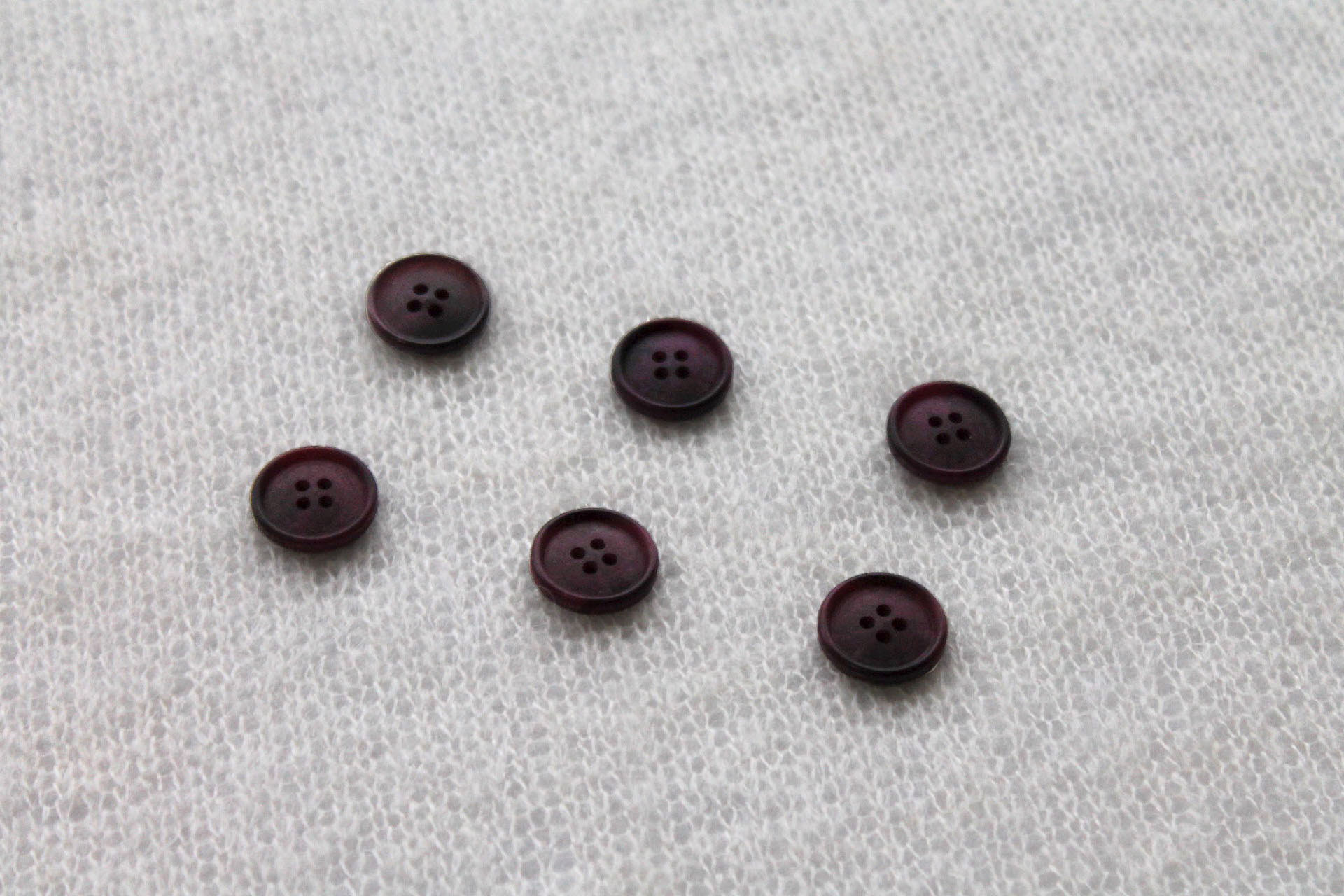 Deep Aubergine Nylon Button - 2cm