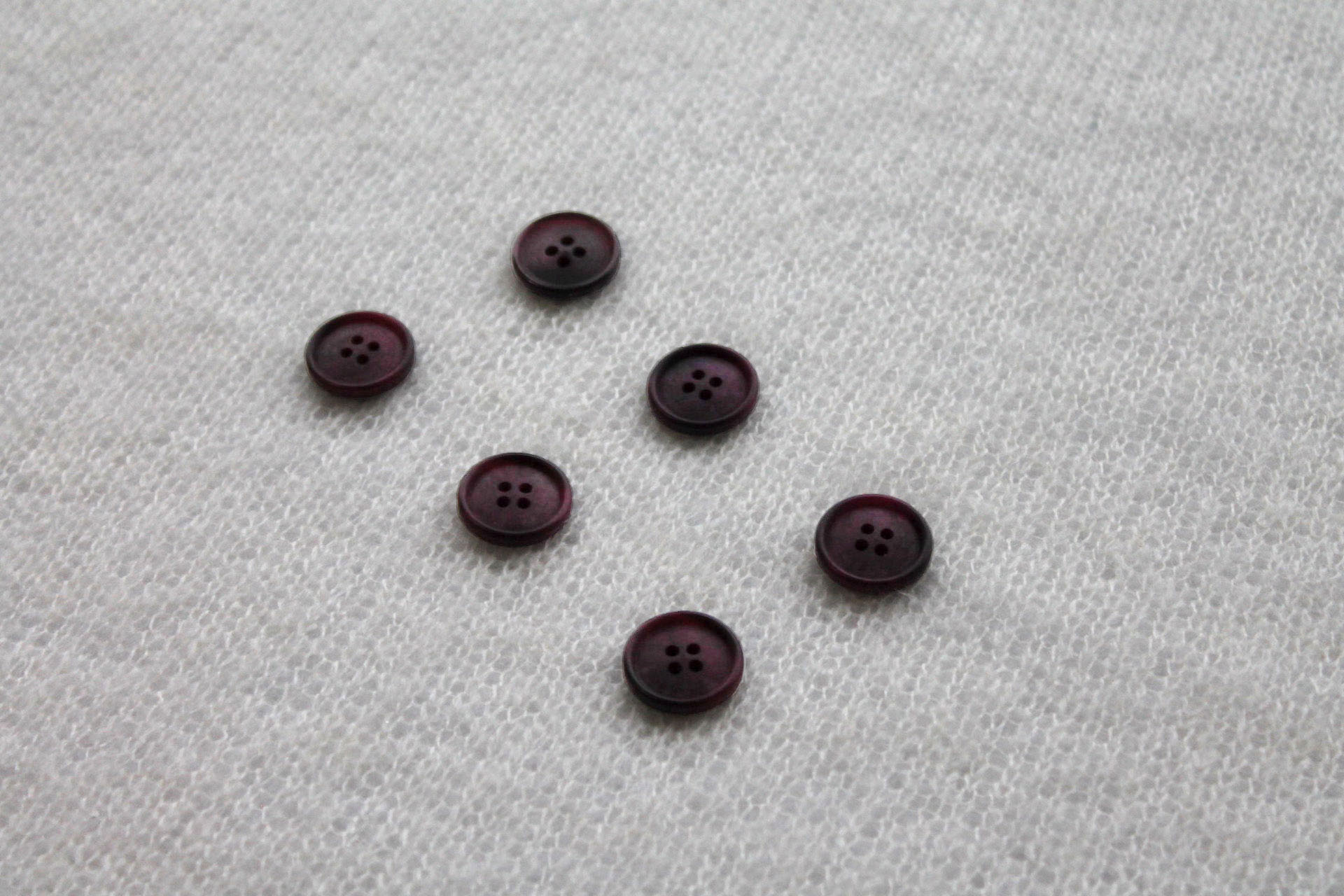Deep Aubergine Nylon Button - 2cm, image 2 of 4