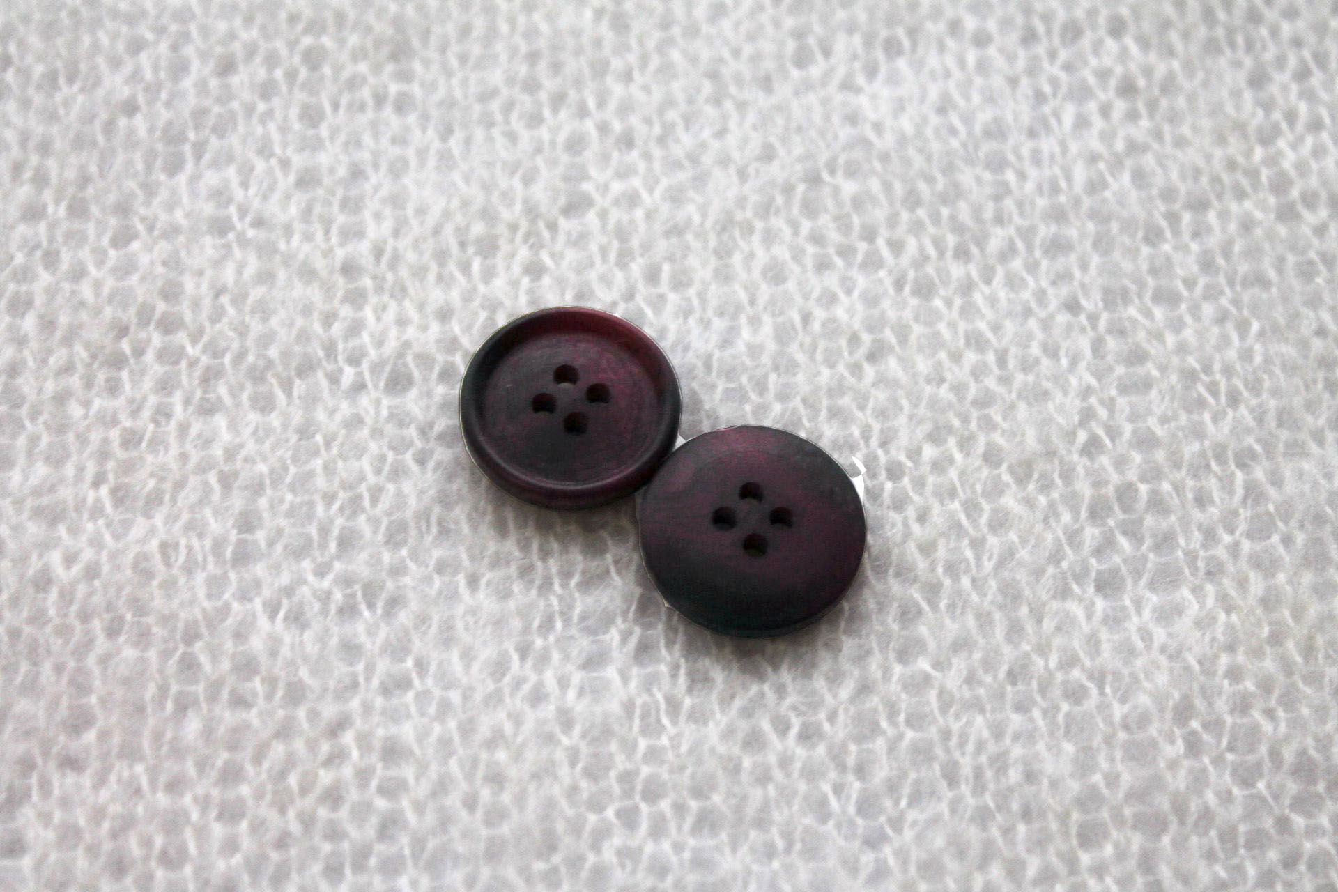 Deep Aubergine Nylon Button - 2cm, image 4 of 4