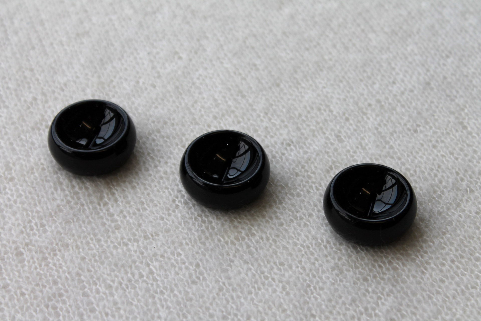 Vintage 60s Duffel Button - Black - 3.5cm