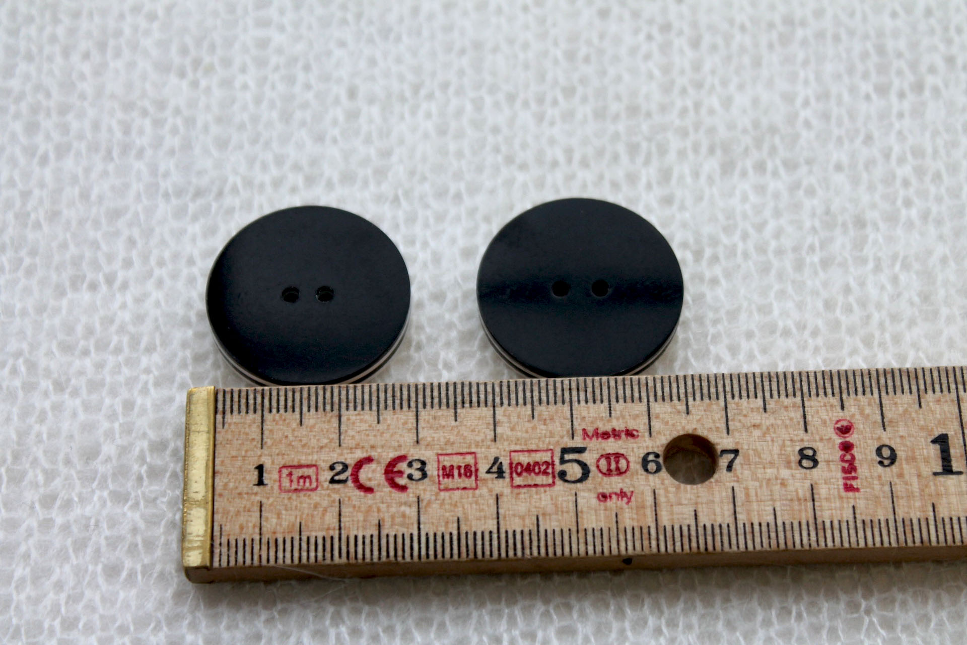 Vintage Reversible White and Black Button - 2.7cm, image 3 of 4