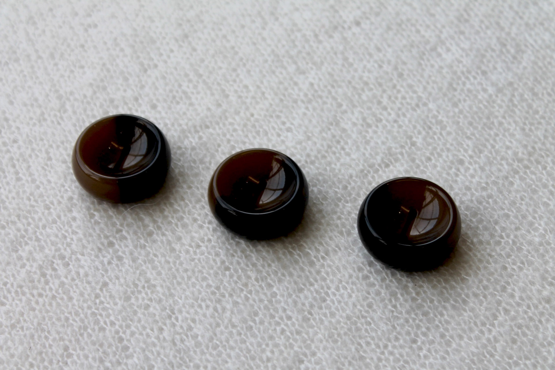 Vintage 60s Duffel Button - Olive/Black - 3.5cm