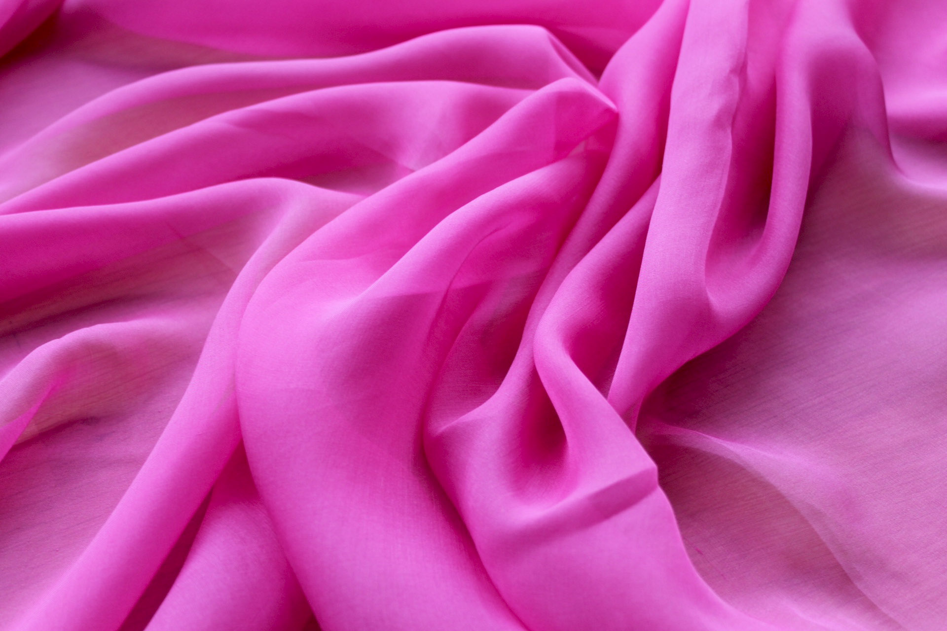 Bubblegum Pink Silk Chiffon - 140cm wide fabric, image 3 of 5