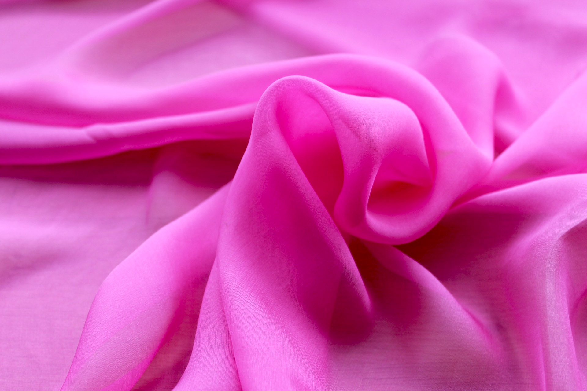 Bubblegum Pink Silk Chiffon - 140cm wide fabric