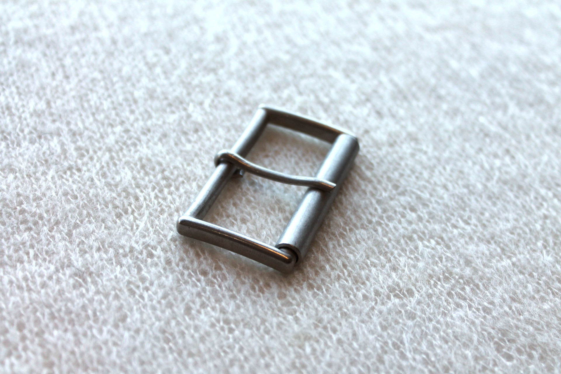Brushed Steel Buckle button