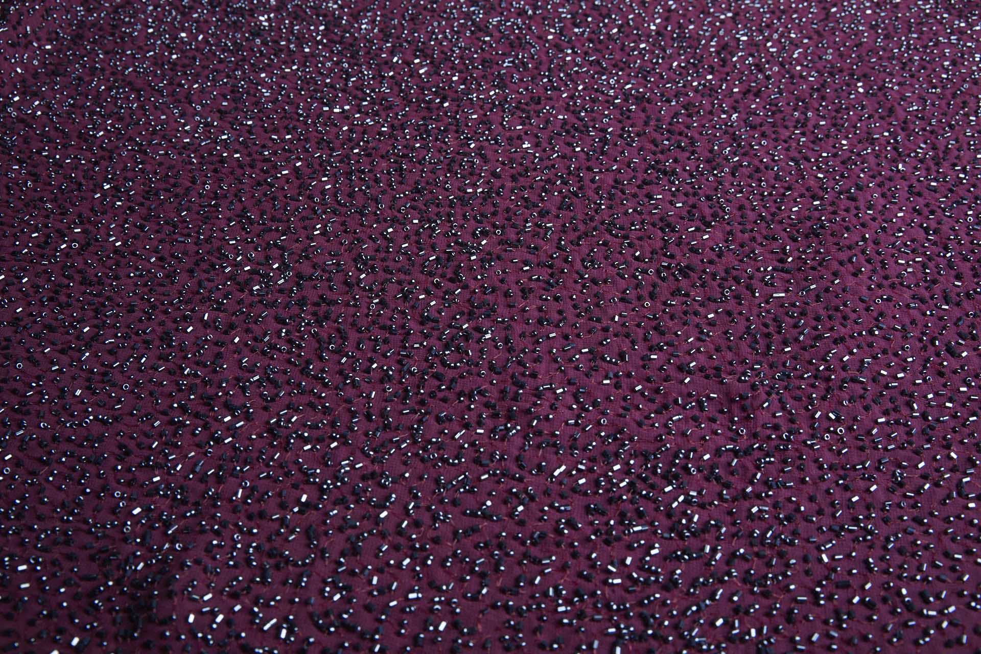 Beaded silk