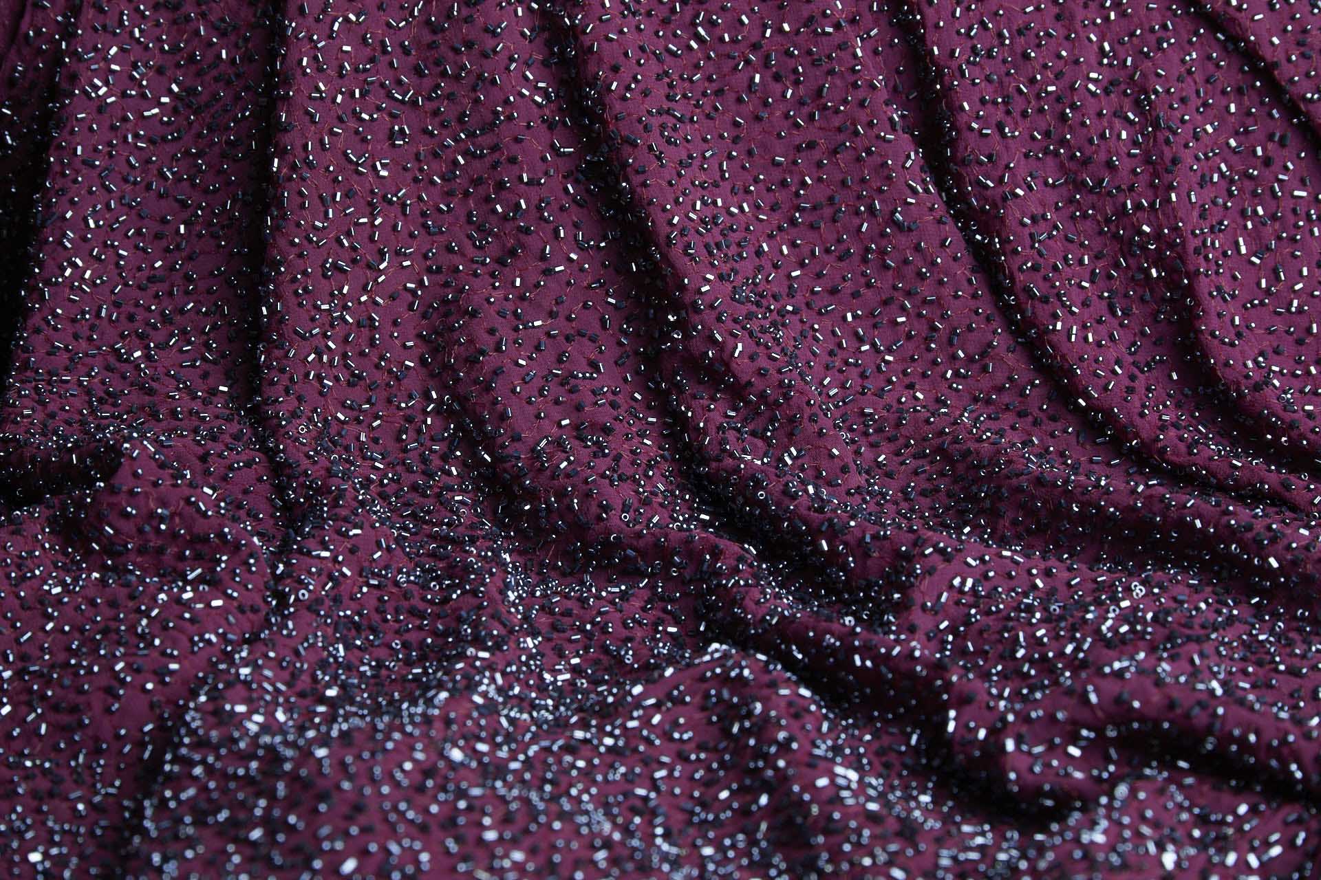 beaded silk